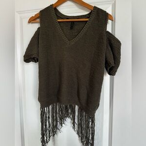 Bcbg tassel top, open back, XS